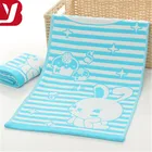 2019 popular summer Baby bath towel and children cartoon gift set customized LOGO microfiber square baby bath towel