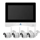 H.265 1080P 4CH LCD Screen Monitor NVR Kit Home Wireless Camera NVR Kit Digital Video Surveillance System