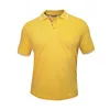 Unisex short sleeve cotton yellow polo shirts mens custom logo t shirt