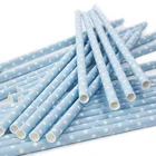 biodegradable wholesale polka dot paper straws