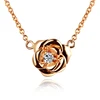 18k White/Yellow/Rose Gold Real Natural Diamond Pendant Necklace Chain
