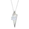 925 Sterling Silver gemstone charm Blue lace agate pendants charm 925 silver pendant for women