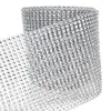 Factory price 24 Row Sparkling Crystal Ribbon Roll Shiny Mesh Wrap Fabric Without Rhinestones