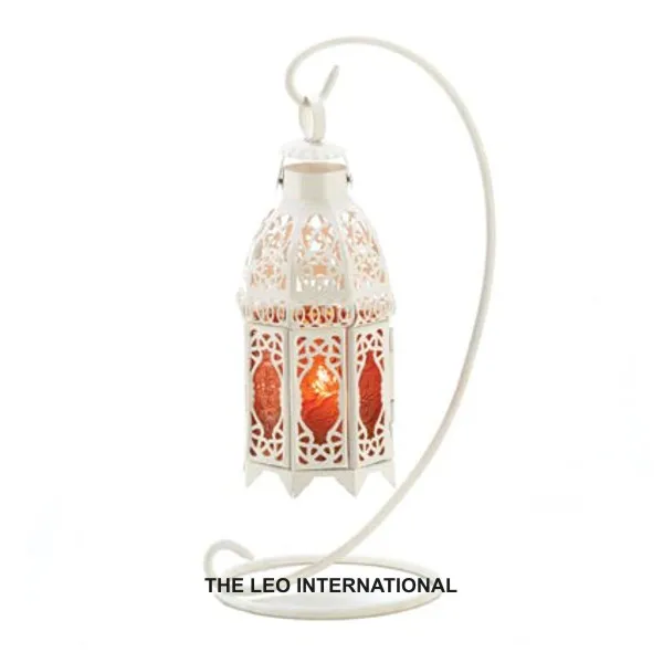Wit Marokkaanse lantaarn tafellamp