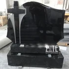 China black granite monuments cross headstones marble stone for grave