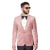 2019 Design 2 Piece Pink Velvet Coat Pant Men Suit Evening Dress Party Prom Wedding Suit Tuxedo