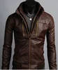 Men's Leather Jackets Korean Style Casual Slim Fit Biker leather jacket mens
