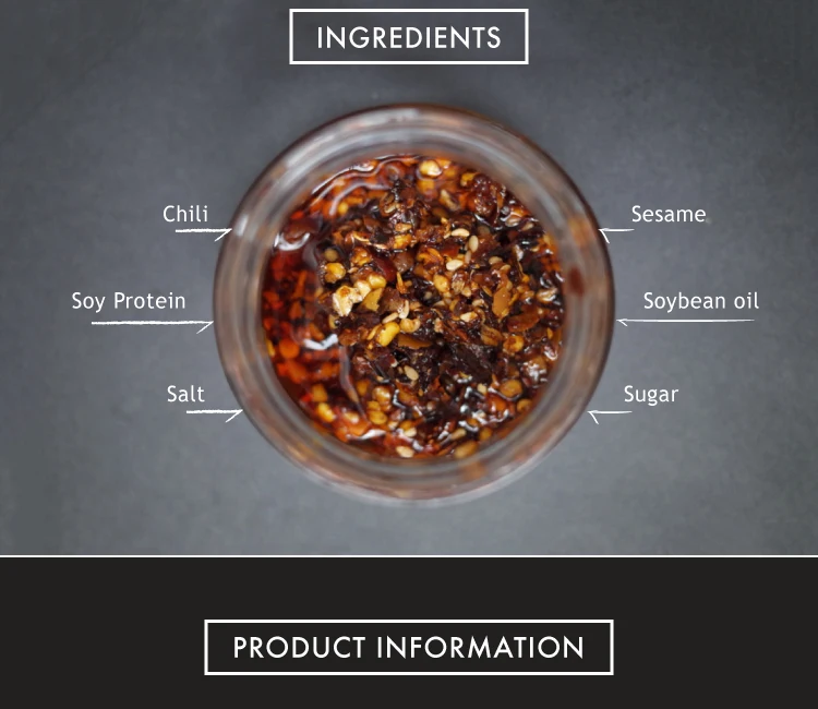 black bean crisp chili oil with soy protein vegan