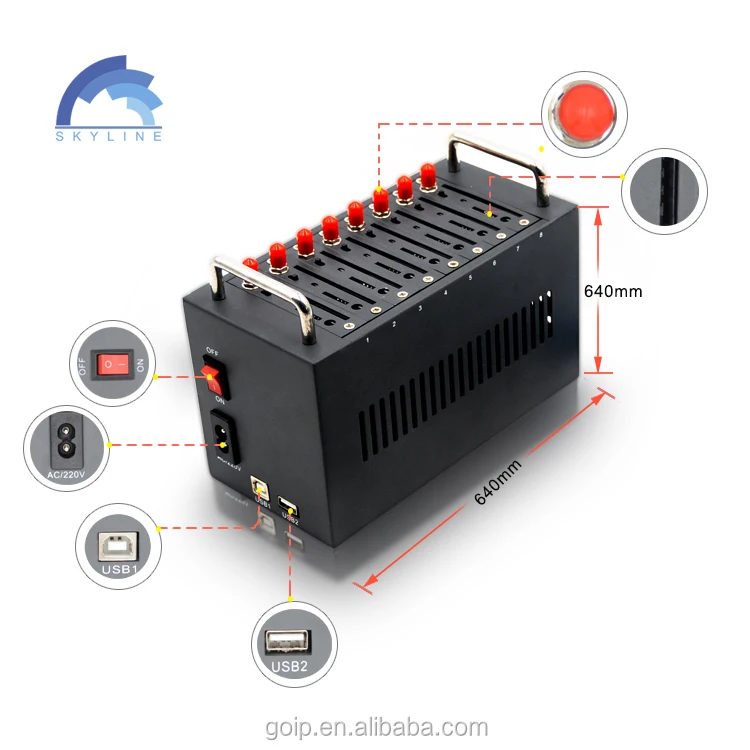 more cheaper 2g gsm 8 ports bulk sms modem arrived