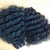 Steamed curly 100% human hair extension from factory no chemical soft and silky no tangling no shedding