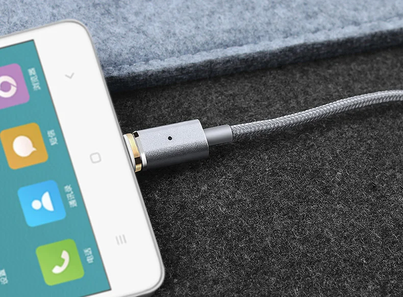 1.2M Black Nylon Braided Usb Fast Charger 3 In 1 Usb Cable FLOVEME Magnetic Charging Mobile Phone Cable - ANKUX.COM