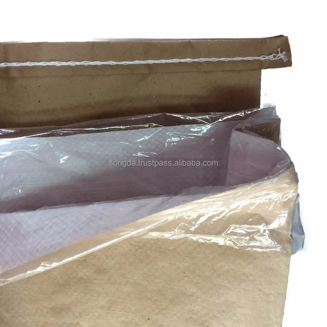 pe liner pp poly woven fabric with craft paper compound bag