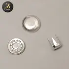 Aluminum dome ball fabric covered button baseball cap top button with needle