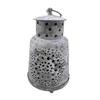 3D Stone Grey Iron Tealight Lantern