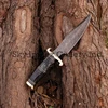 Damascus Steel Blade BOWIE KNIVES , DYED COLOUR BONE HANDLE