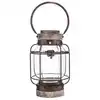 SMETA approved factory Round with handle Put a rustic spin , Retro Wood & Iron Lantern , Metal & wood Iron Lantern