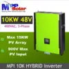 Hybrid 10kw 3 phase Solar power inverter Grid tied off grid solar inverter with battery back up