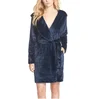 Ladies' Luxurious plush fleece bathrobe flannel Long Wrap Robe
