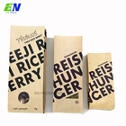 Eco friendly raw material food packaging bag kraft paper matt finish coffee bag with valve