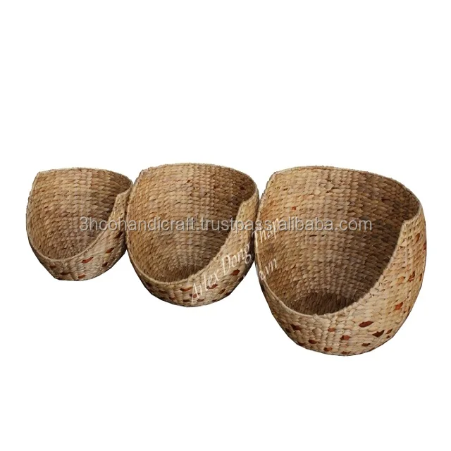 water hyacinth basket sd6989a-3mc, for home decoration, not