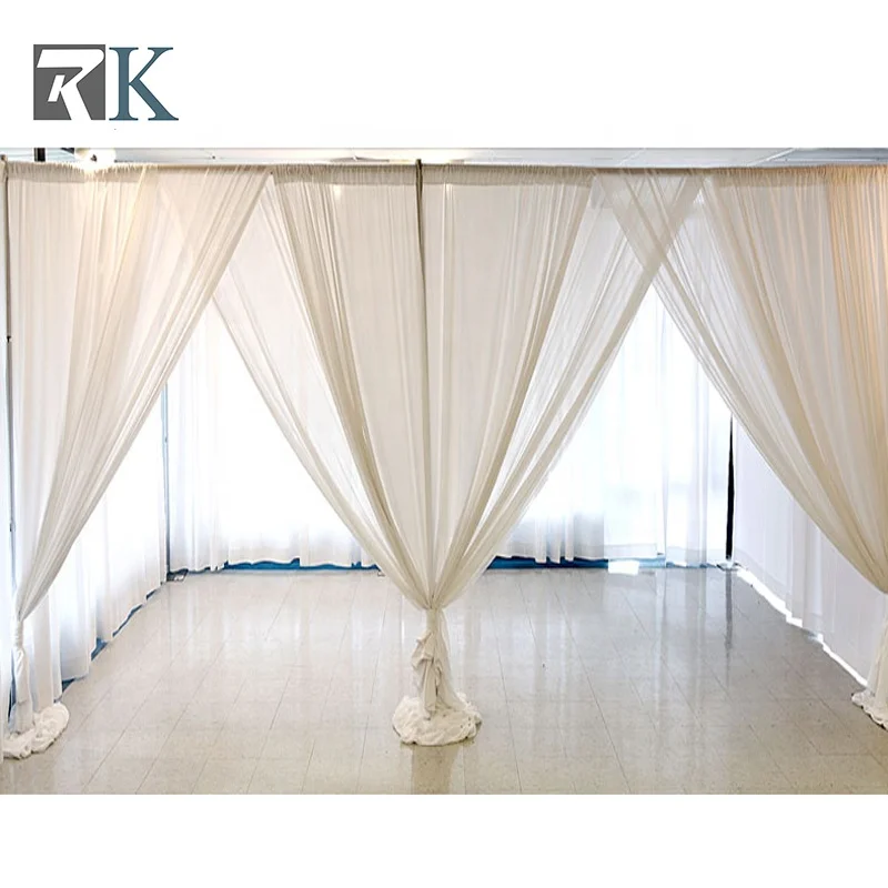 Event Double Curtain Rod Pipe And Drape Wedding Backdrops Stand