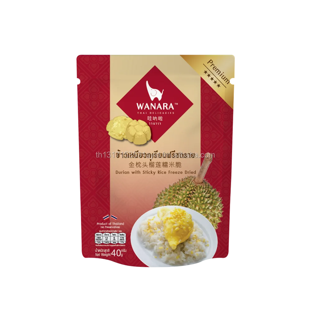 durain with sticky rice freeze dried