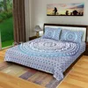 Indian cotton fabric mandala tapestry wall hanging with pillow cases queen size bed sheet bedding set
