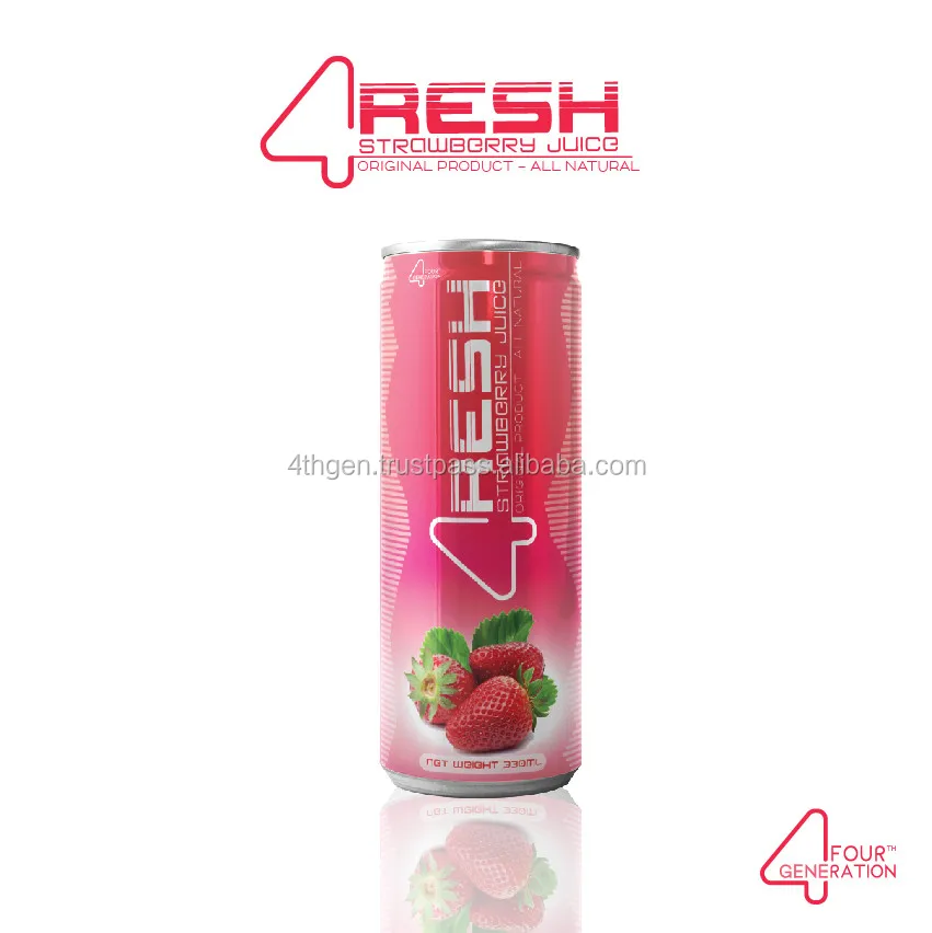 4resh strawberry juice -250ml 500ml