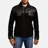 Top Quality Fashionable Design Fusion Black Suede Leather Jacket For Men With Sheep & Goat skin Leather
