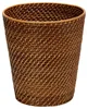 Wicker waste basket brown from natural material