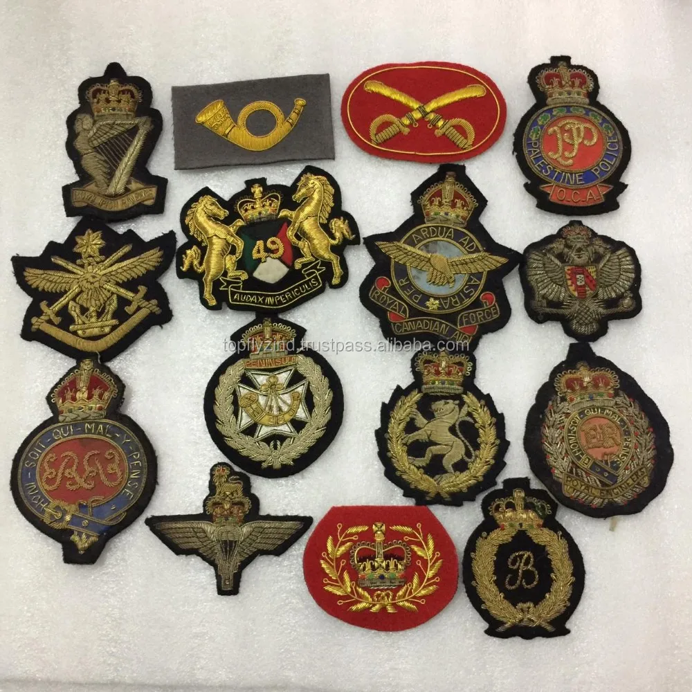 royal navy, crown wreath and anchor blazer badge embroidery