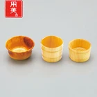 Good quality sake glass small blank wood tea cup for sake
