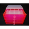 fancy 4 tiers fluorescent acrylic jewelry storage box with 32 compartment wholesale
