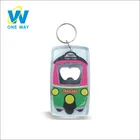 Make Your Own Round Clear Plastic Acrylic Photo Keyring Key Ring Keychains Wholesale with Bottle Opener