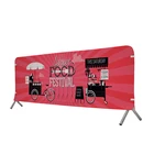 Custom Outdoor Party Street Food Festival Road Barricade Banner Covers