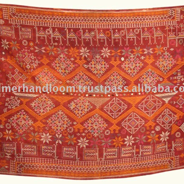 Damini Velho Índio Antigo Handmade do vintage Mão Xale de tecido A Partir De Índia E Paquistão Tribos