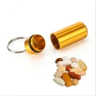 Waterproof Portable Aluminum Keychain Pill Box