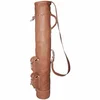 VINTAGE TAN LEATHER GOLF CLUB CARRYING BAG