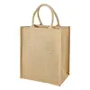 wholesale AZO free inks and dyes printing jute wine bag with 6 bottles