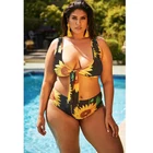 Swimwear Swimsuit Woman High Waist Two Piece Sexy Custom Printed Plus Size Bikini
