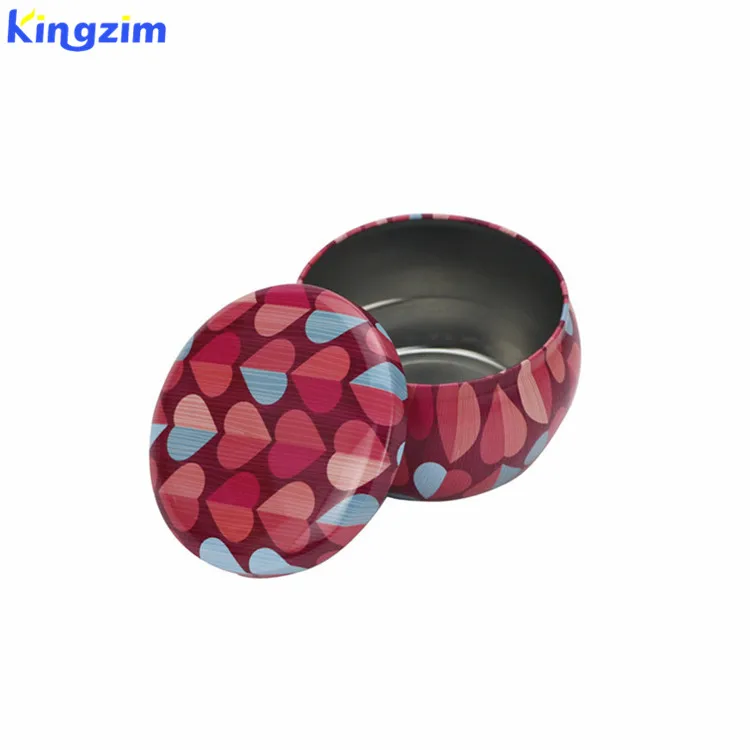 Hot selling customized empty round drum shaped colored candle tin box with metal lids