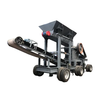 High capacity low price mining crushing line mobile jaw stone crusher for Gold Ore