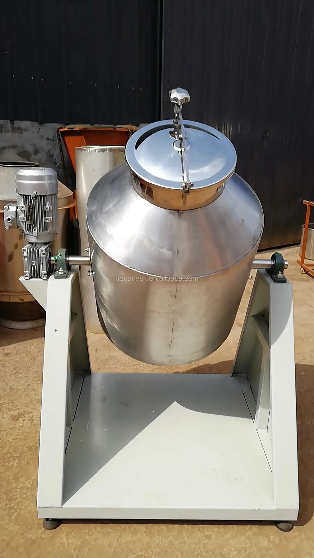 50kg/Time Durable Rotating Drum Dry Powder Mixer Machine Chemicals Mixing Machine