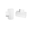 PVC pipe water fittings reducing tee socket connect sanitary white