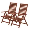 solid wood folding long garden chairs