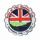 Custom British Flag Logo Round Car Grill Badges Emblems