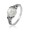 Freshwater pearl gemstone lovely finger ring for girls 925 sterling silver jewelry rings online supplier