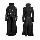 Wholesale Black Gothic Winter High Lapel Collar Woman Long Sleeve Pant Coat Design