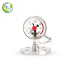 Shock-proof oil filled diaphragm electric contact manometer