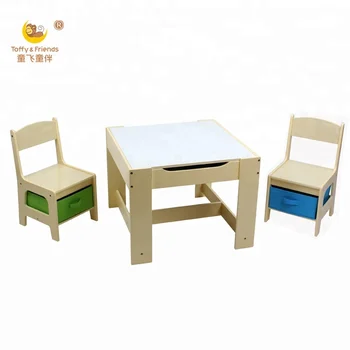 Double Sided Blackboard Whiteboard Lego Basement Kids Wooden Play Table 2 Chairs Set With Storage Buy Kids Wooden Play Table Chair Kids Table 2